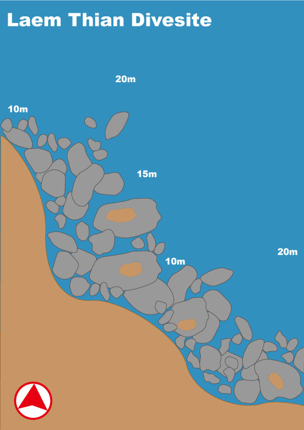 イメージ／タオ島ダイビングポイントマップ／レムティエン（パソコン用の画像）