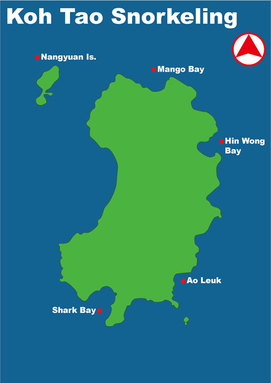 シュノーケリングツアーマップ